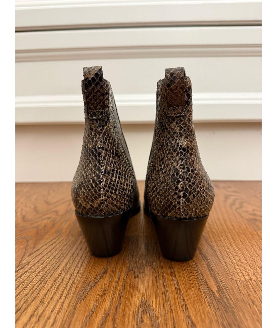 ASH Коричневые кожаные ботильоны, фото 4