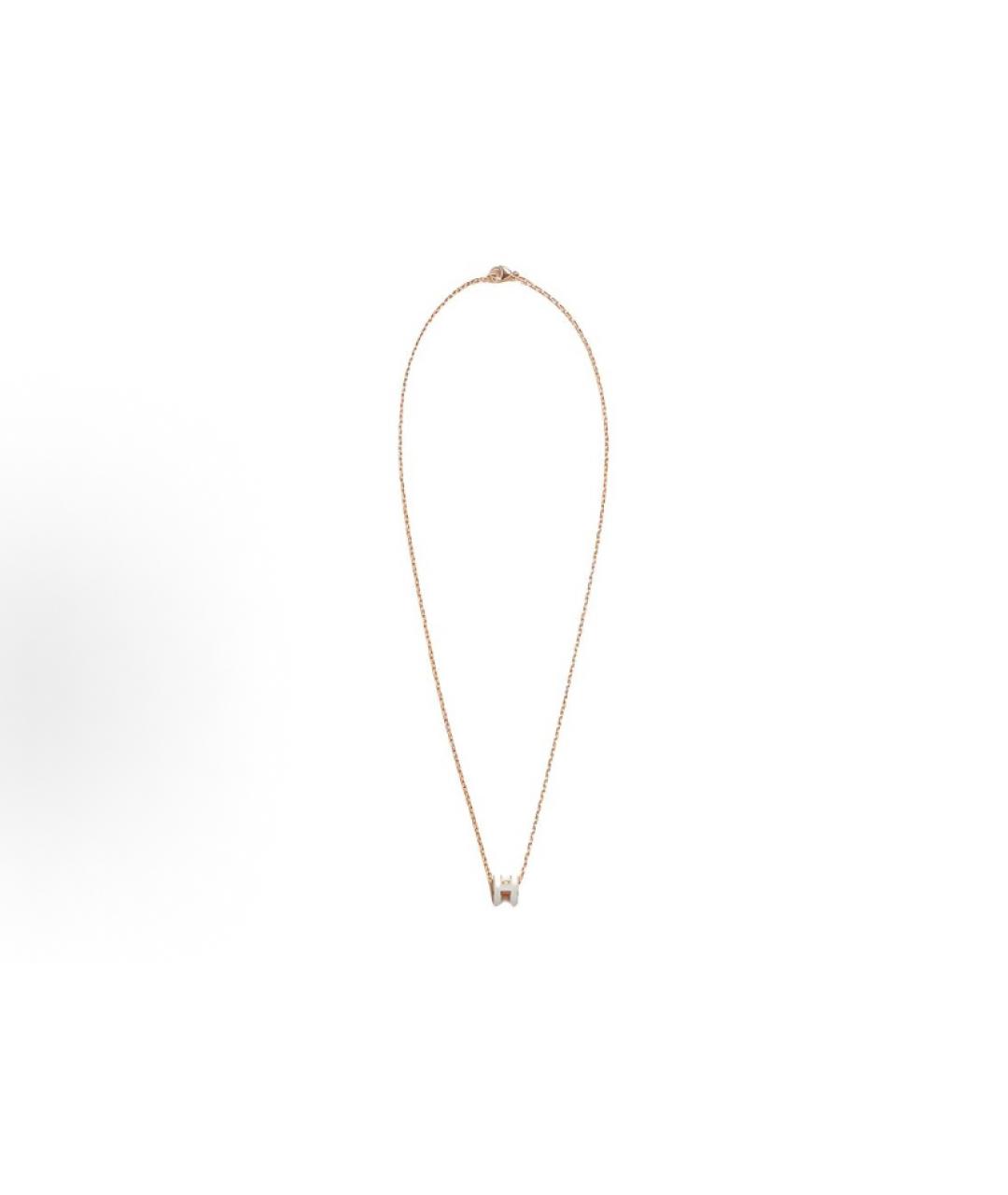 HERMES Белая металлическая подвеска, фото 2