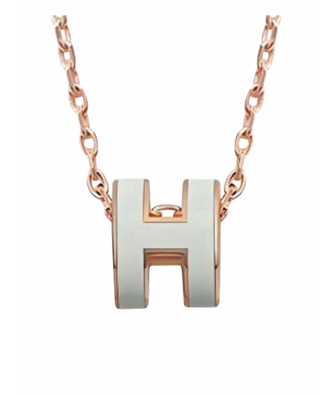 HERMES Белая металлическая подвеска, фото 1