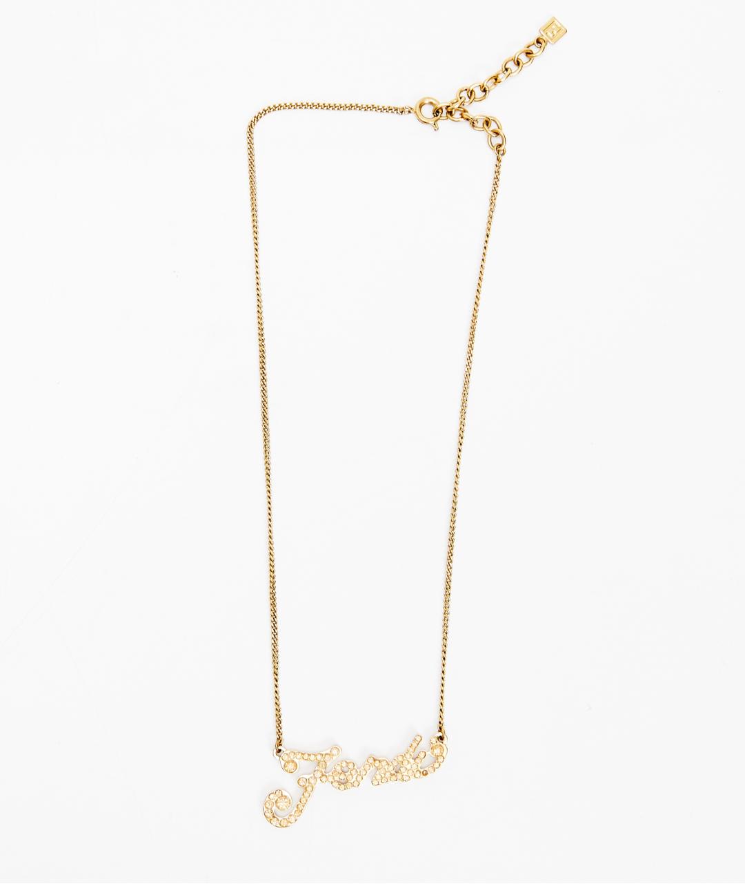 FENDI Золотая металлическая подвеска, фото 3