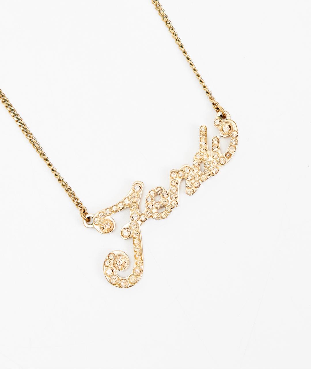 FENDI Золотая металлическая подвеска, фото 2