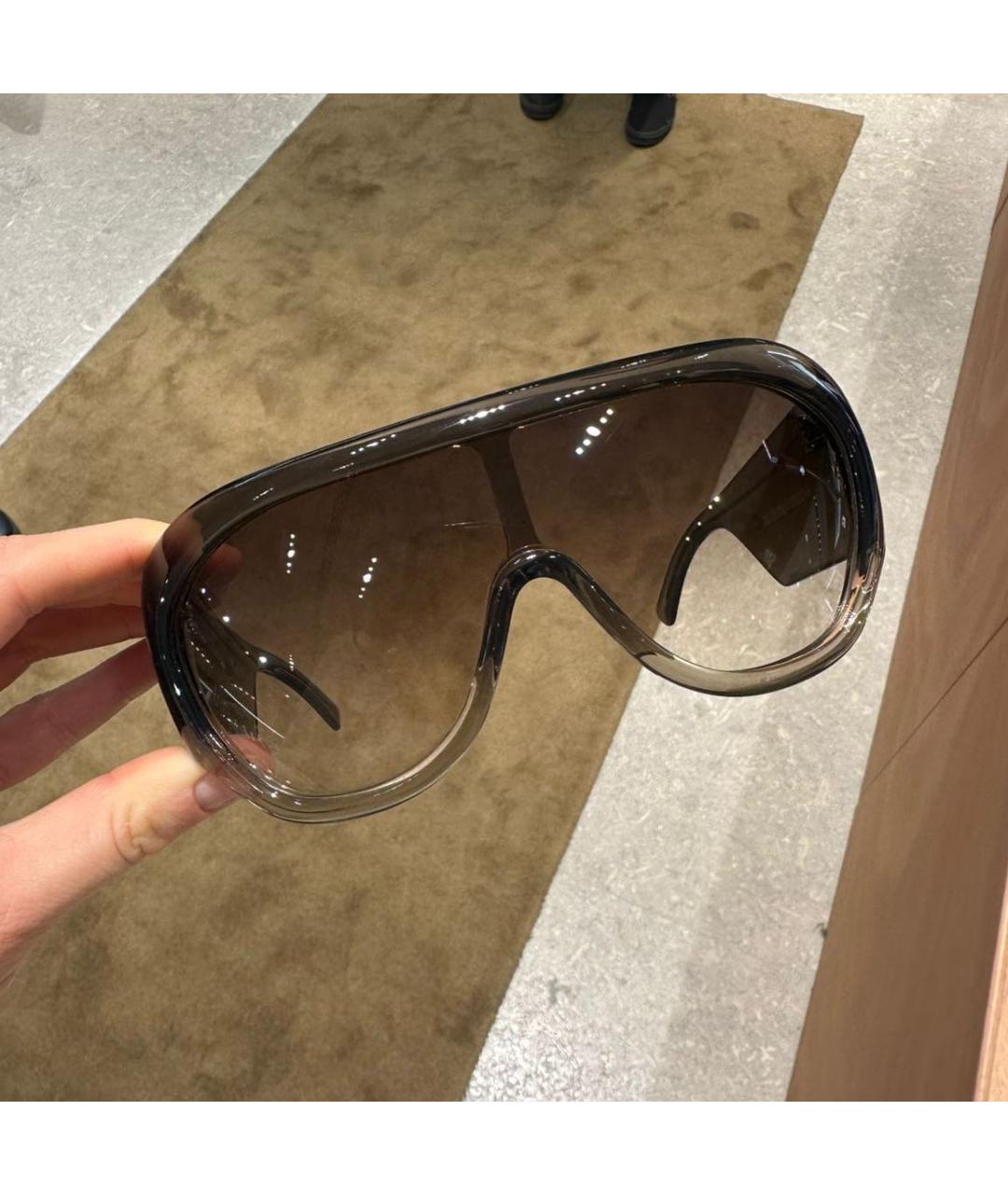 PHOEBE PHILO Коричневые пластиковые солнцезащитные очки, фото 3