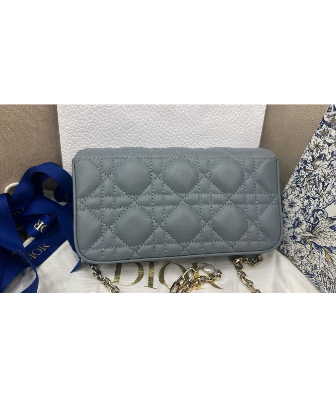 CHRISTIAN DIOR Голубая сумка через плечо, фото 2
