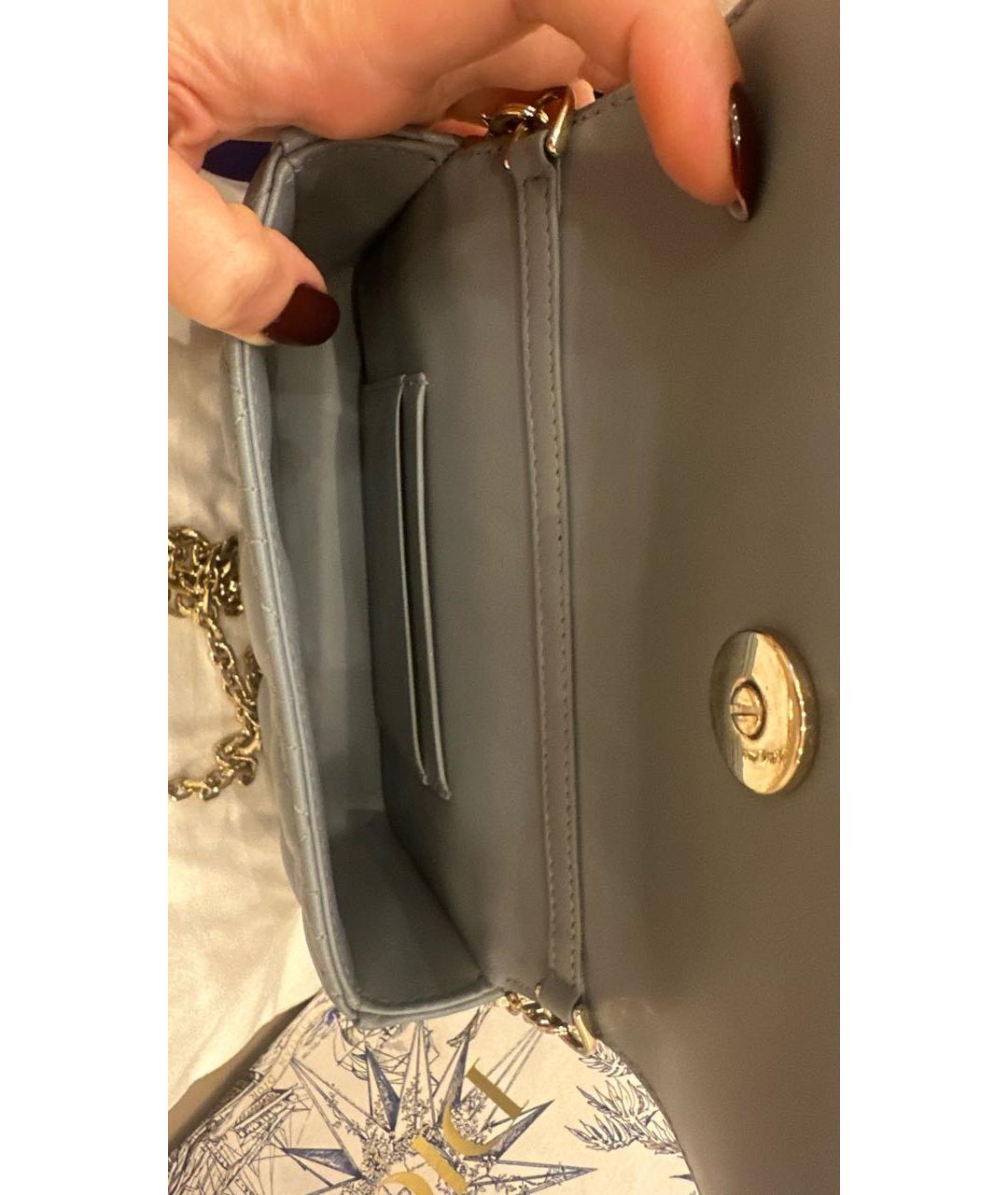 CHRISTIAN DIOR Голубая сумка через плечо, фото 4