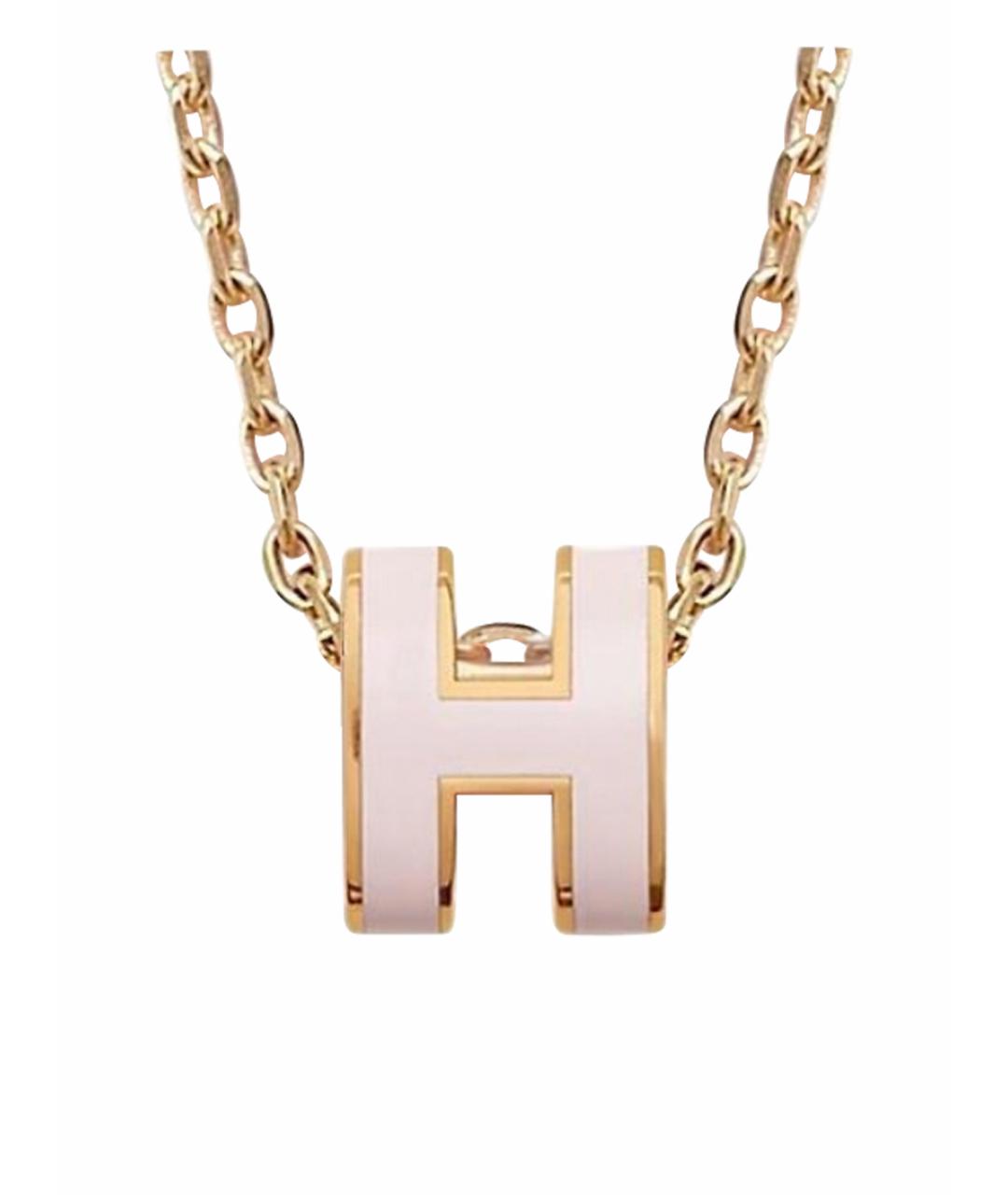 HERMES Розовая металлическая подвеска, фото 1