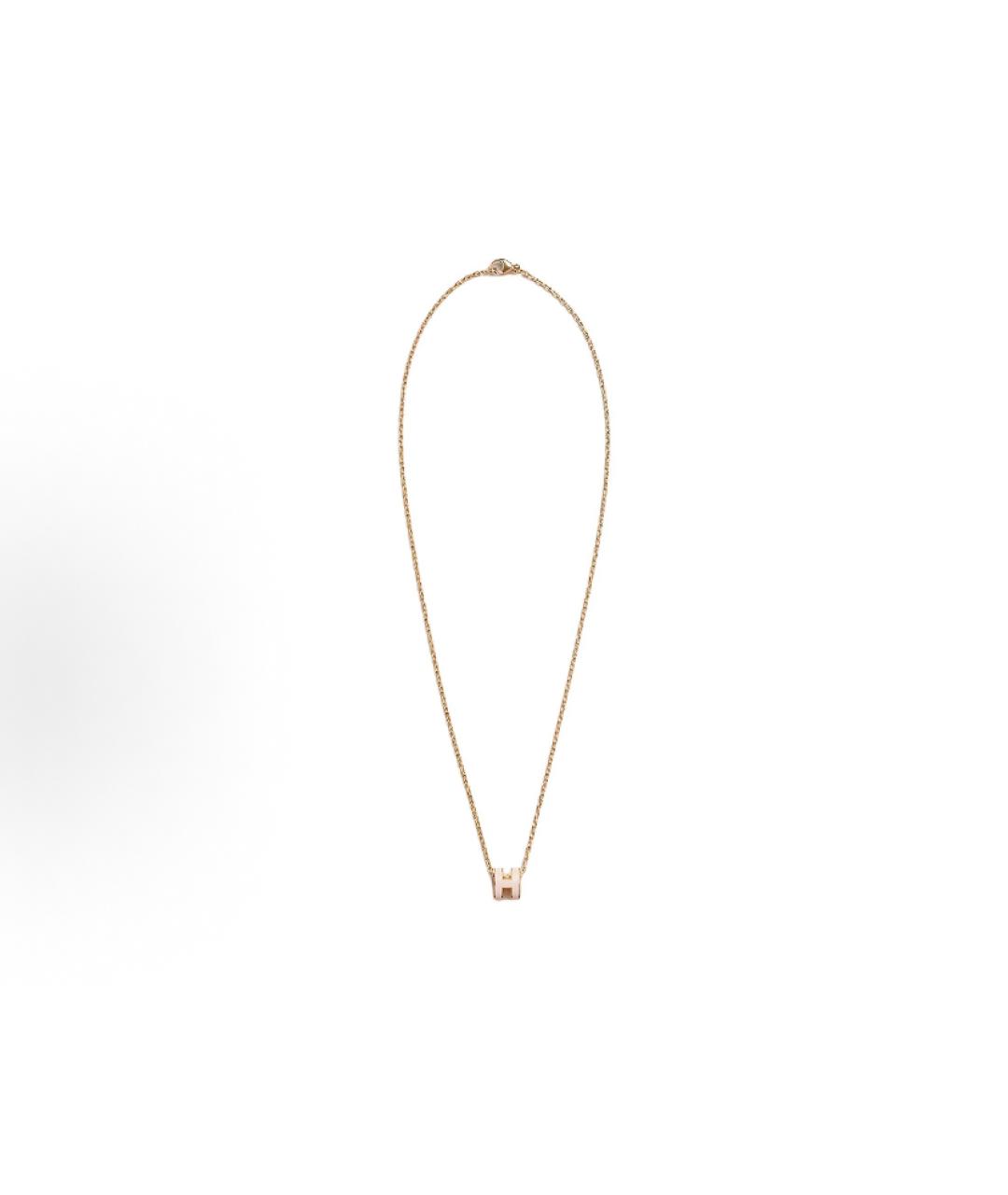 HERMES Розовая металлическая подвеска, фото 2