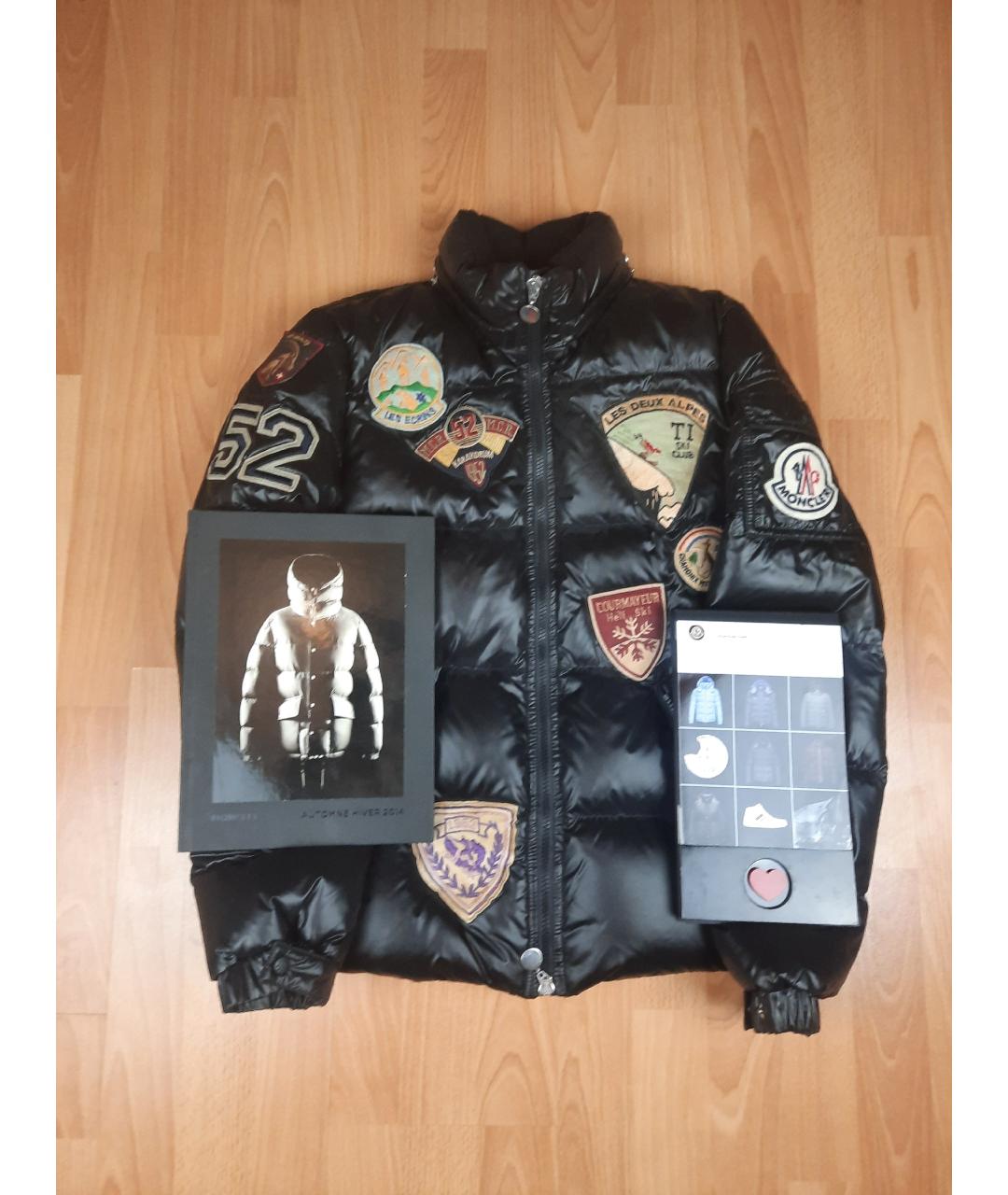 MONCLER Черный полиуретановый пуховик, фото 3