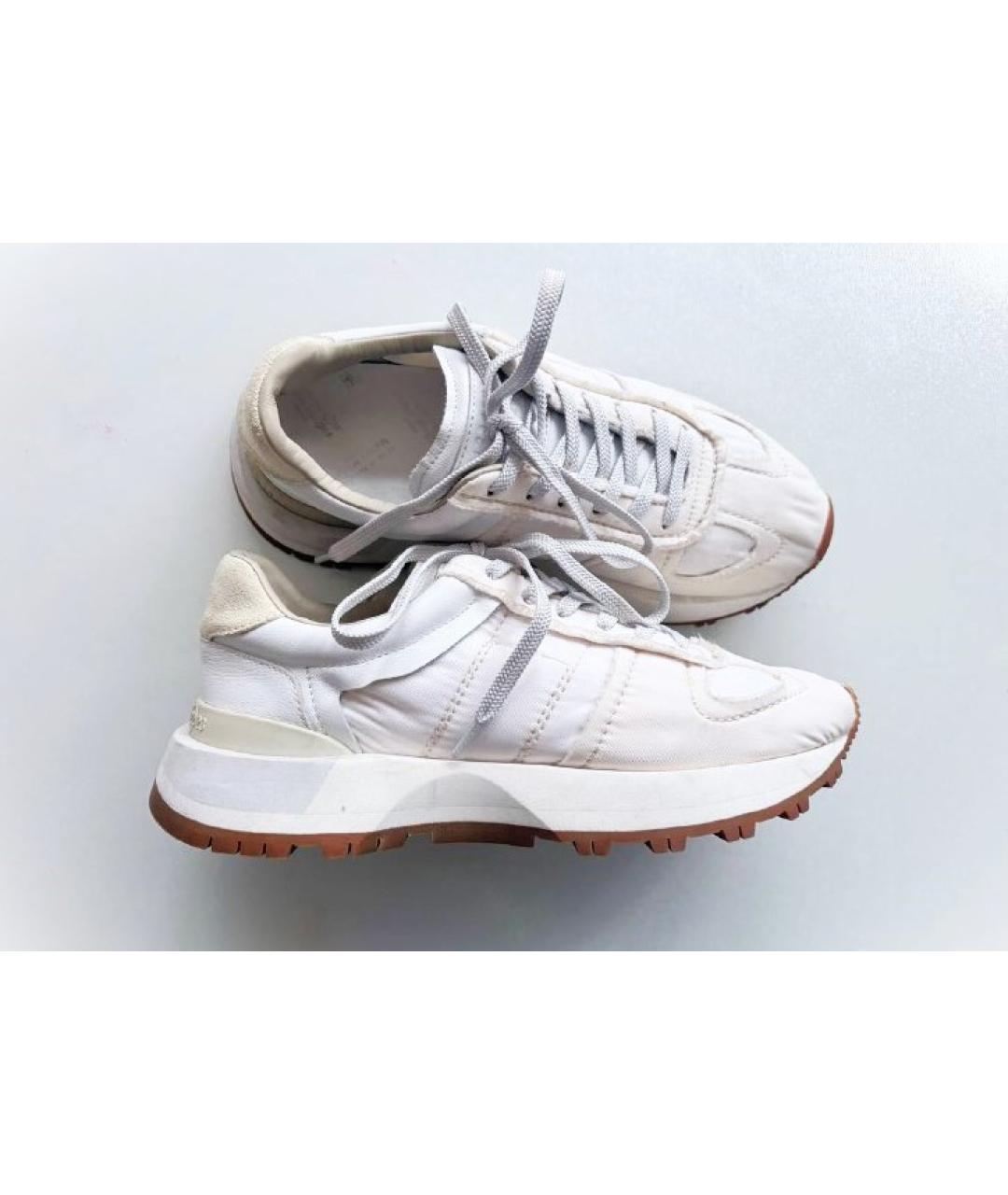 MAISON MARGIELA Бежевые текстильные кроссовки, фото 10