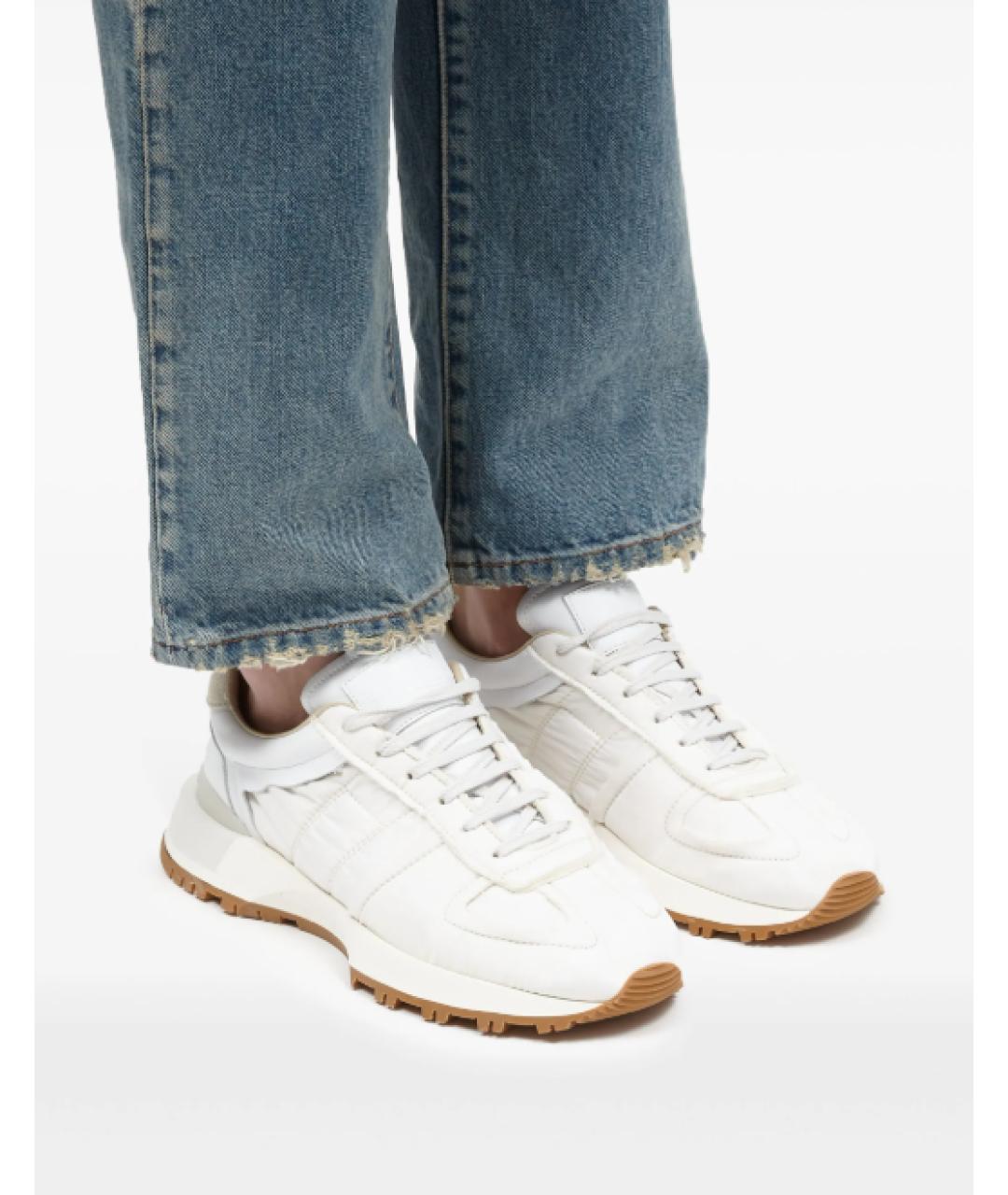 MAISON MARGIELA Бежевые текстильные кроссовки, фото 3