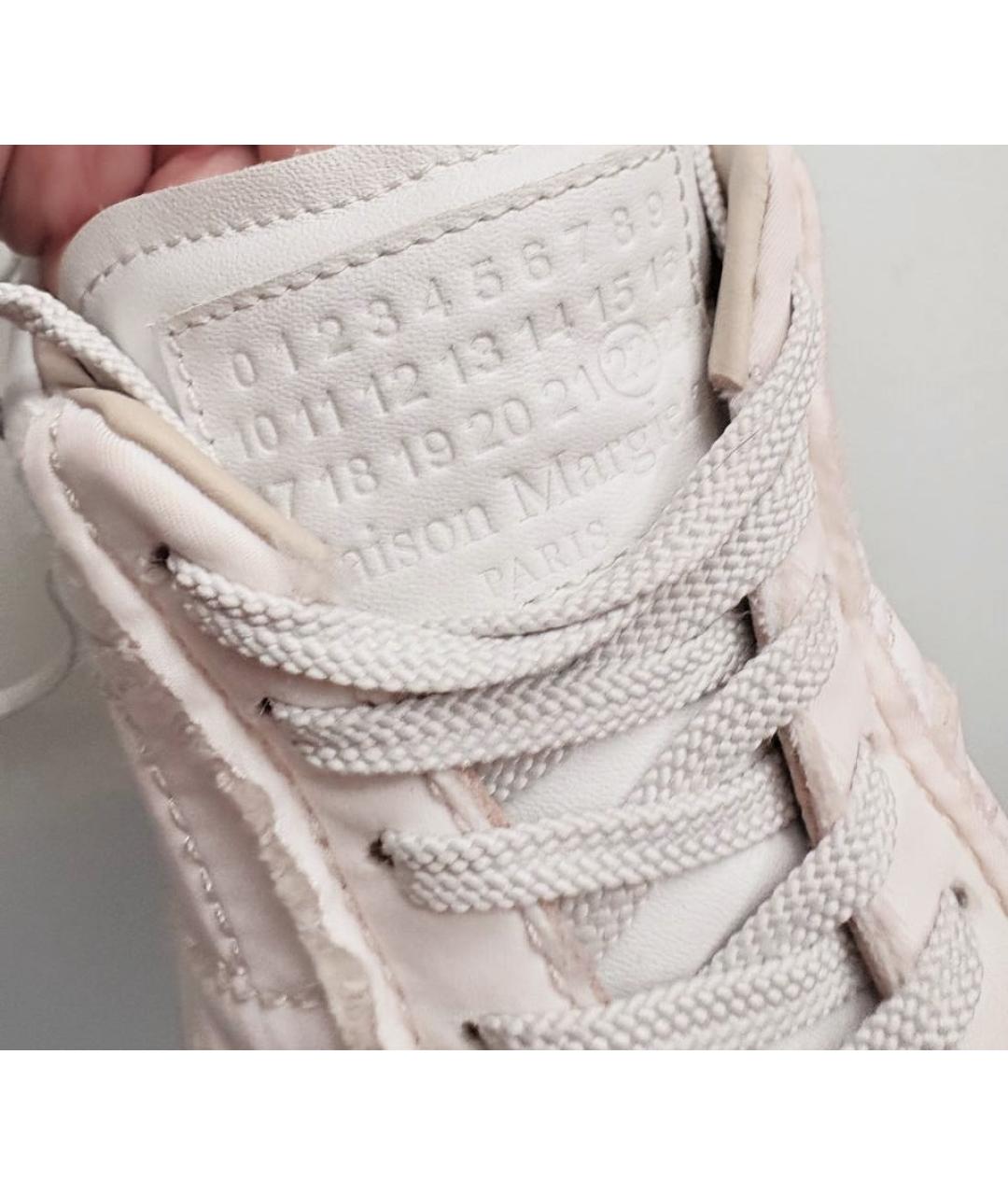 MAISON MARGIELA Бежевые текстильные кроссовки, фото 7