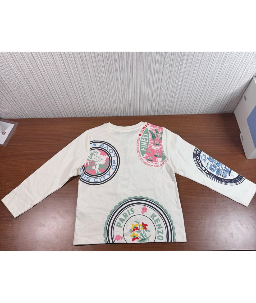 KENZO Белый хлопковый детская футболка / топ, фото 3