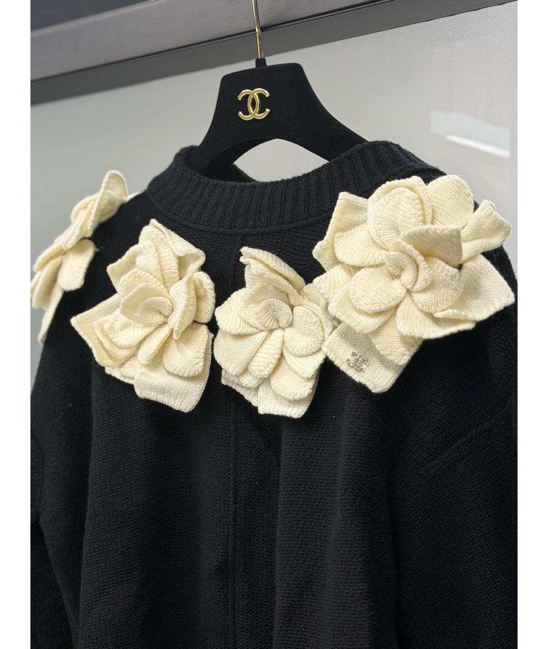 CHANEL Черное шерстяное повседневное платье, фото 4