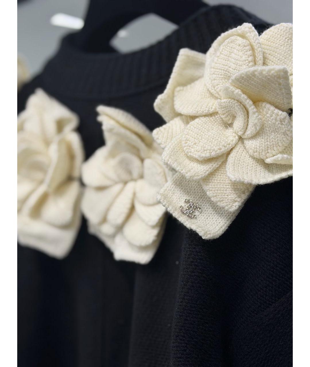 CHANEL Черное шерстяное повседневное платье, фото 5