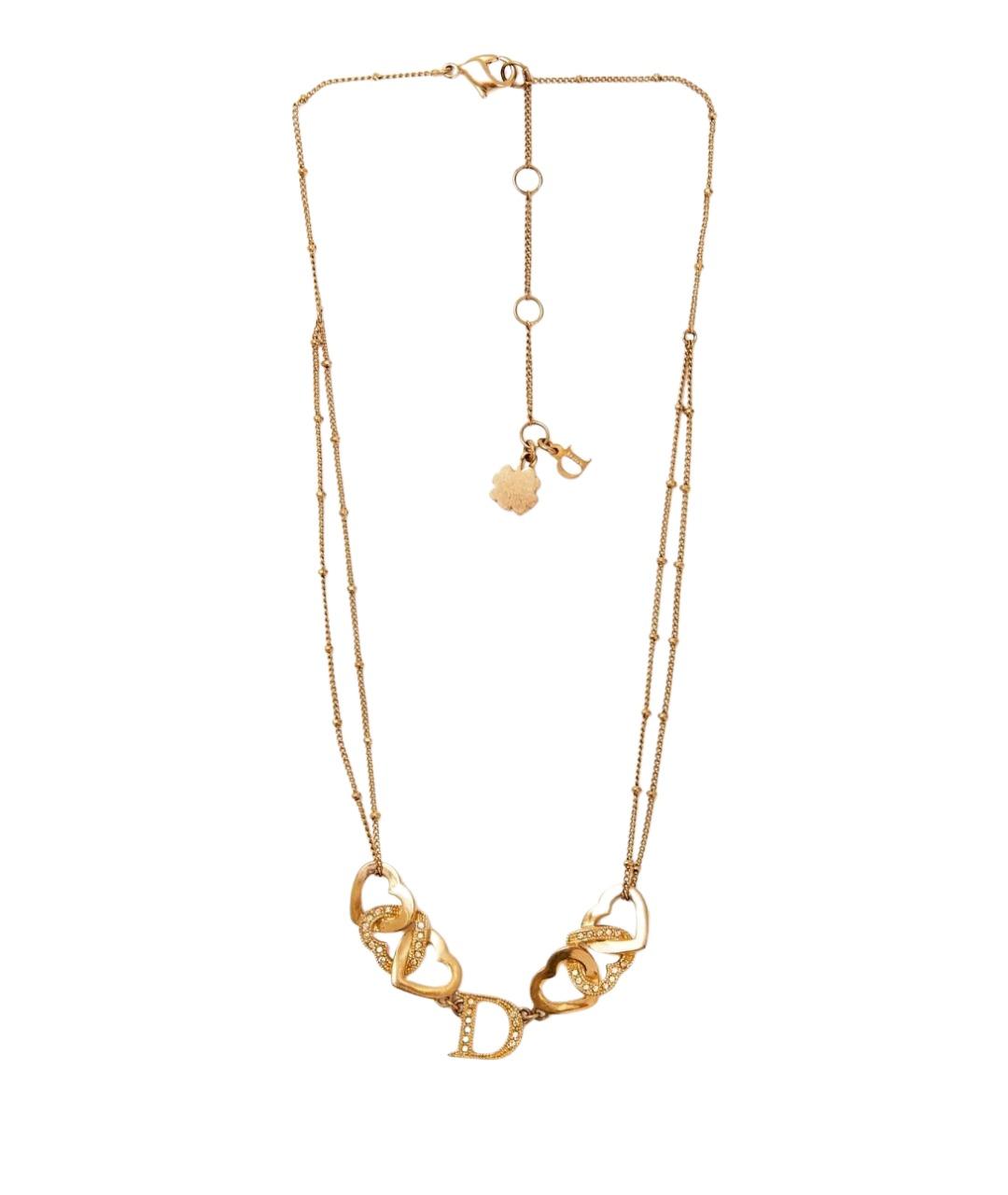 CHRISTIAN DIOR Золотая металлическая подвеска, фото 1