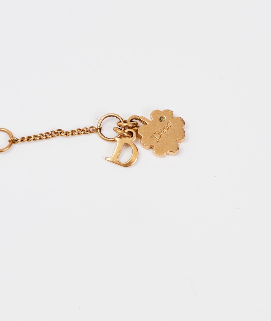 CHRISTIAN DIOR Золотая металлическая подвеска, фото 3