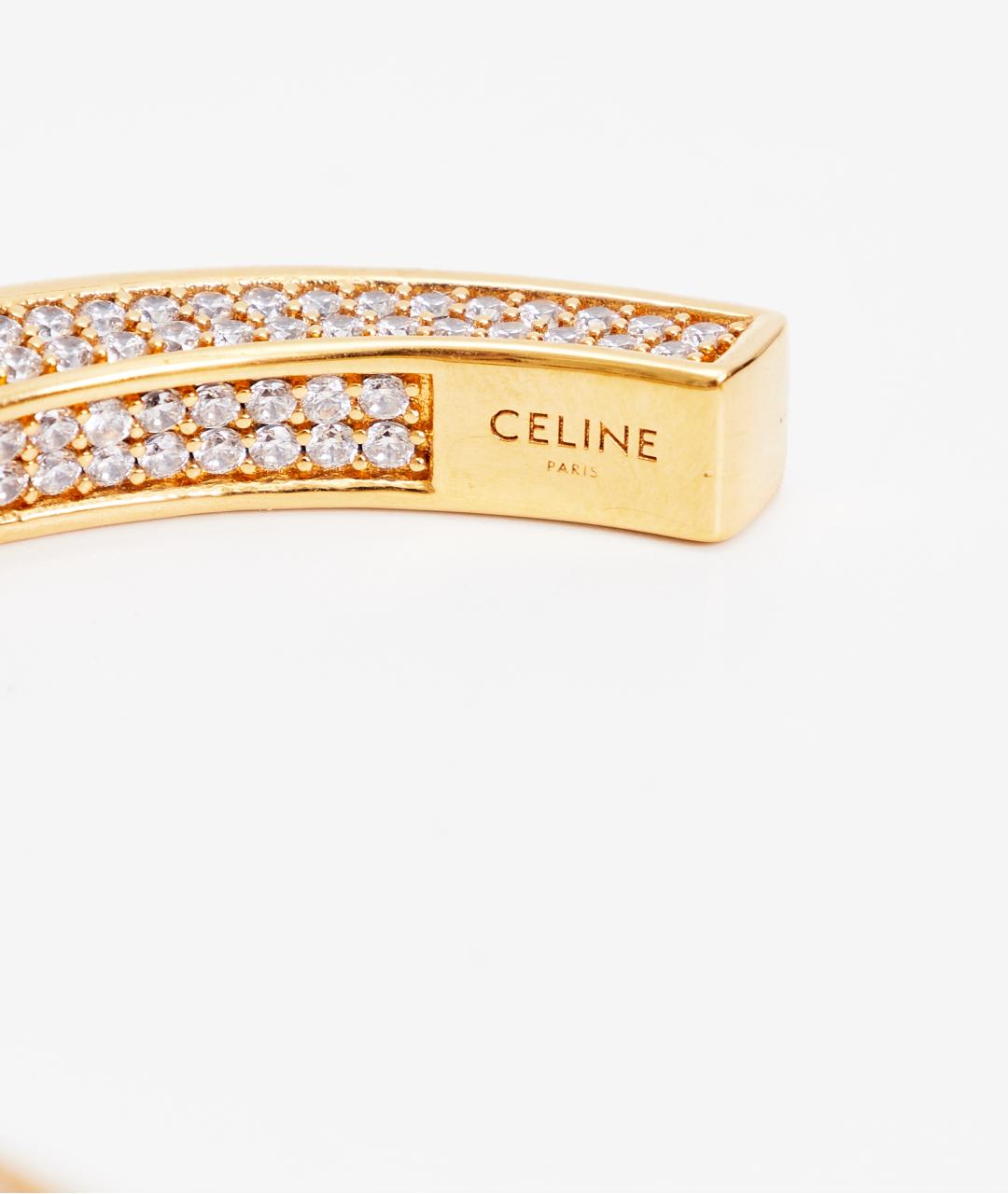CELINE Золотой металлический браслет, фото 4