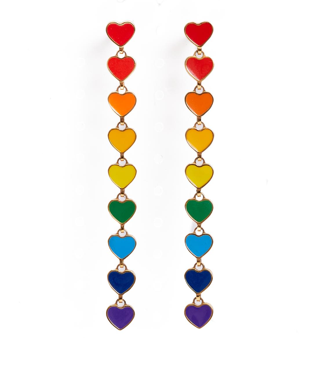 CELINE Золотые металлические серьги, фото 3