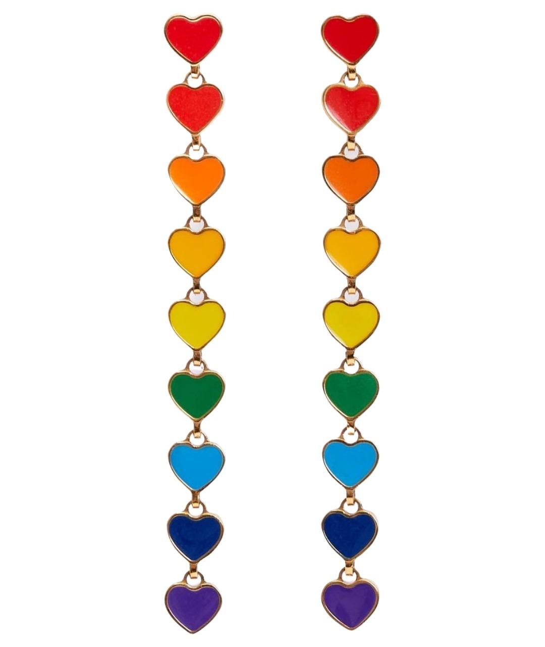 CELINE Золотые металлические серьги, фото 1