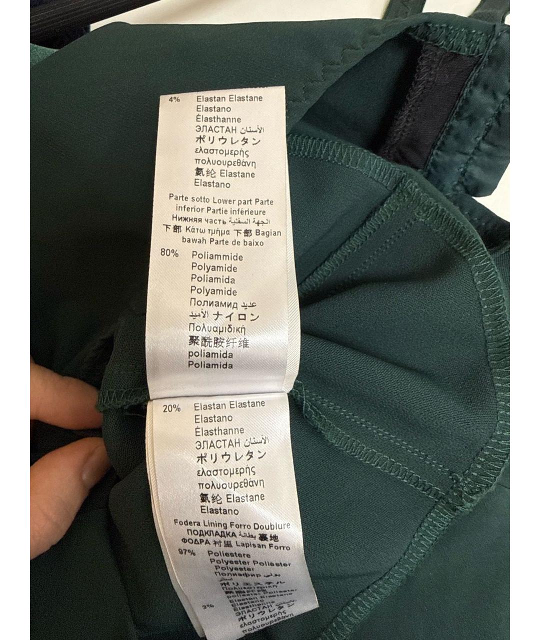 ELISABETTA FRANCHI Зеленые полиэстеровое боди, фото 5