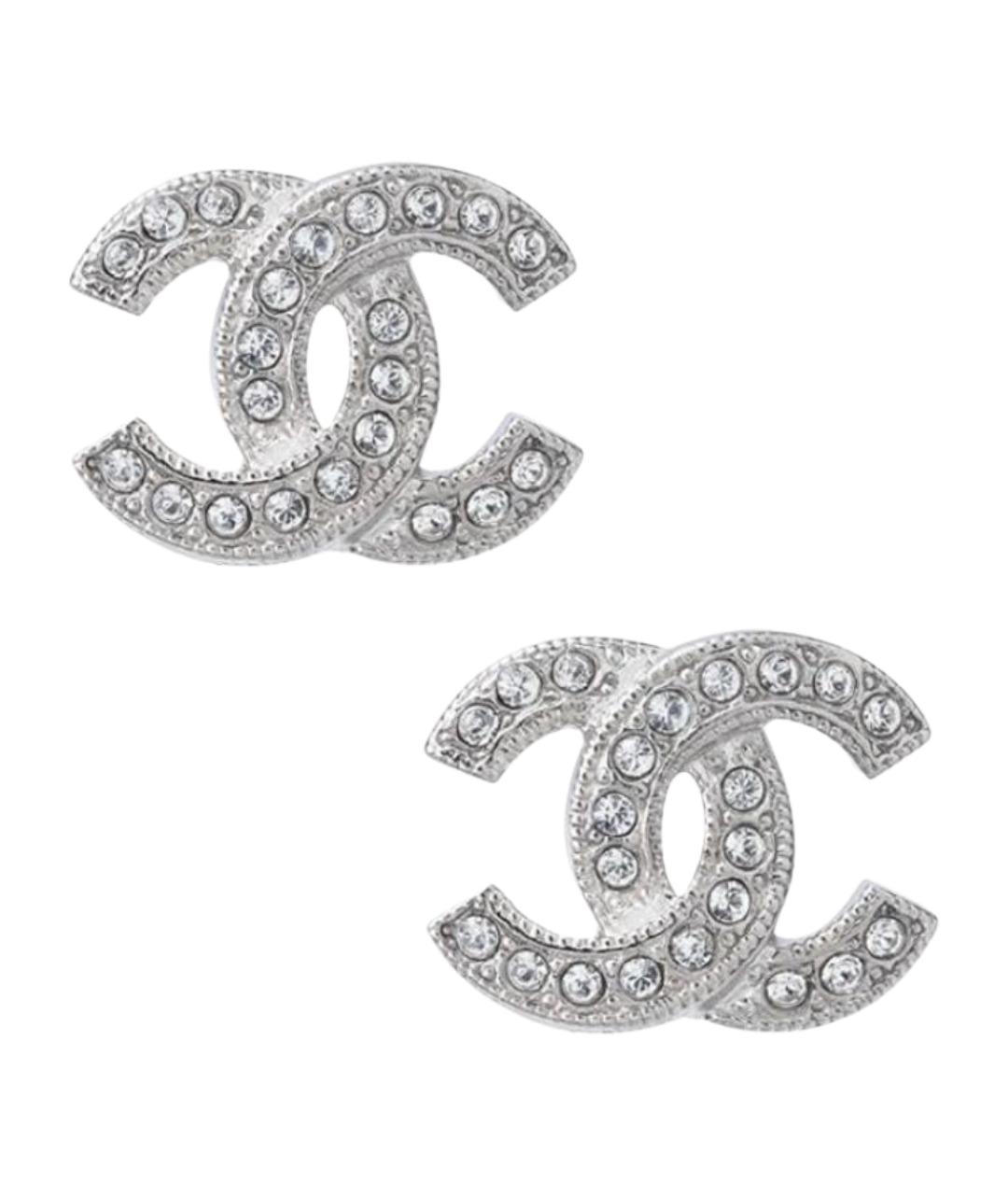 CHANEL Серебряные металлические серьги, фото 1