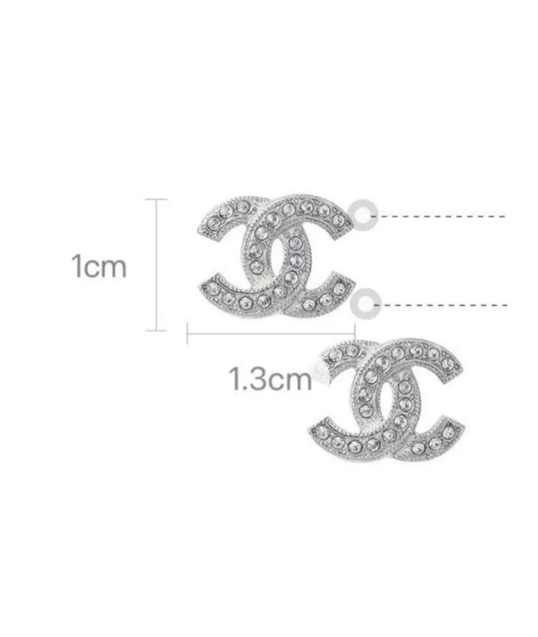 CHANEL Серебряные металлические серьги, фото 4