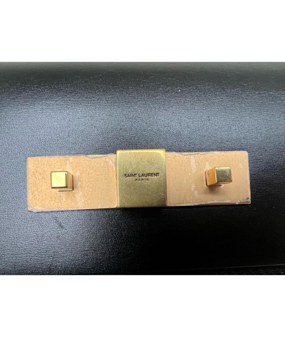 SAINT LAURENT Черная кожаная сумка через плечо, фото 7