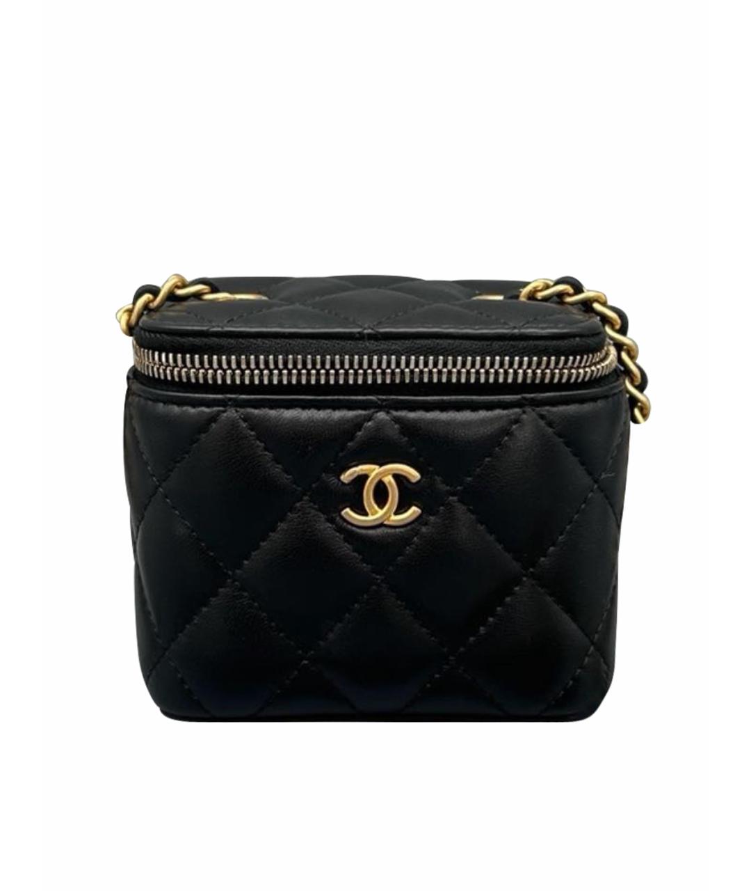 CHANEL Черная кожаная сумка через плечо, фото 1