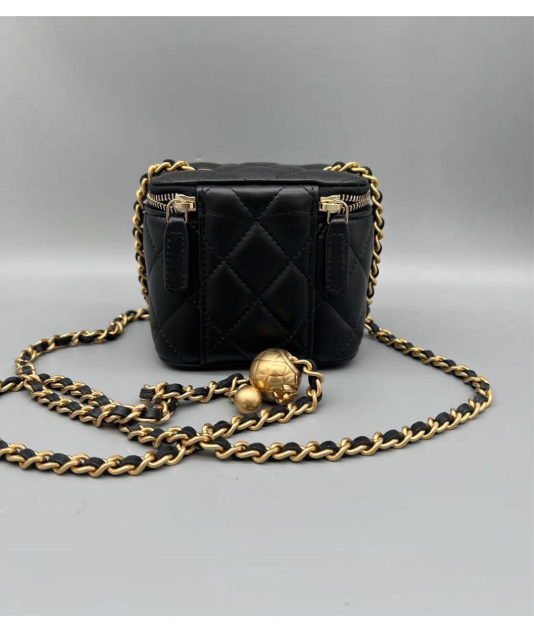 CHANEL Черная кожаная сумка через плечо, фото 3