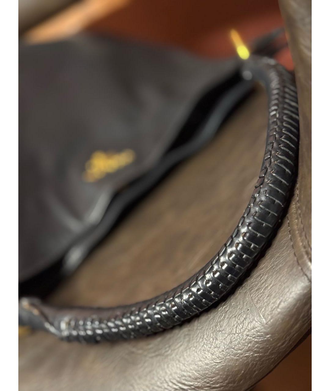 PRADA Черная кожаная сумка через плечо, фото 4