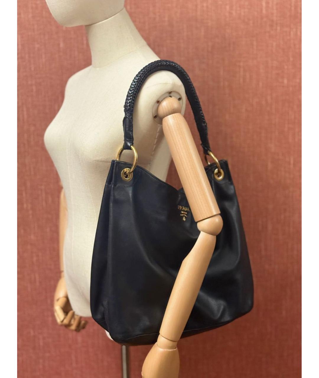 PRADA Черная кожаная сумка через плечо, фото 6