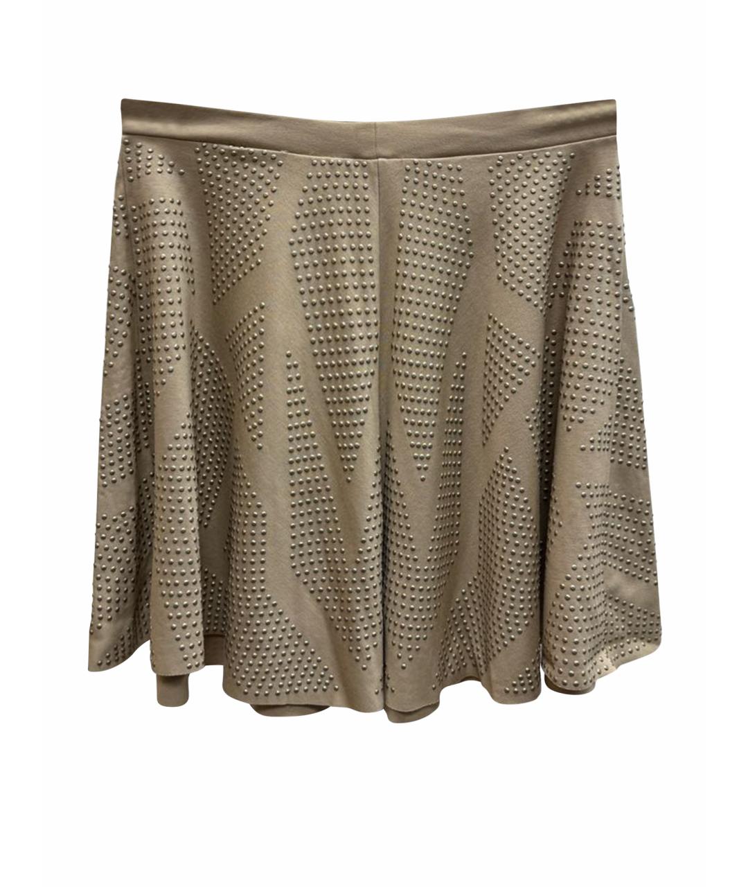 PHILIPP PLEIN Бежевая вискозная юбка миди, фото 1