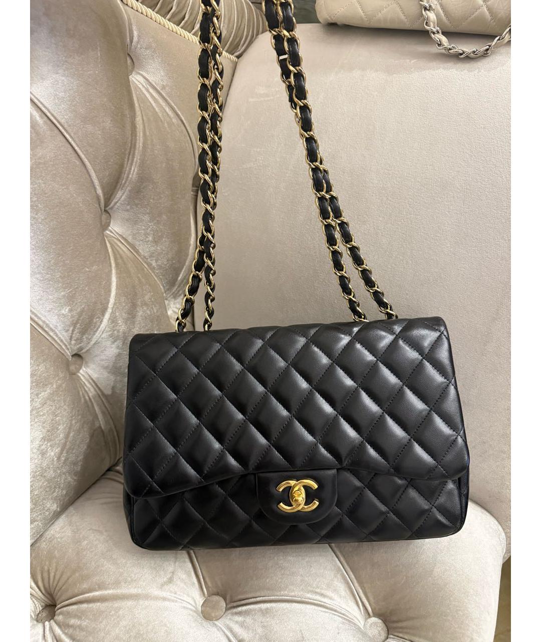 CHANEL Черная кожаная сумка через плечо, фото 6