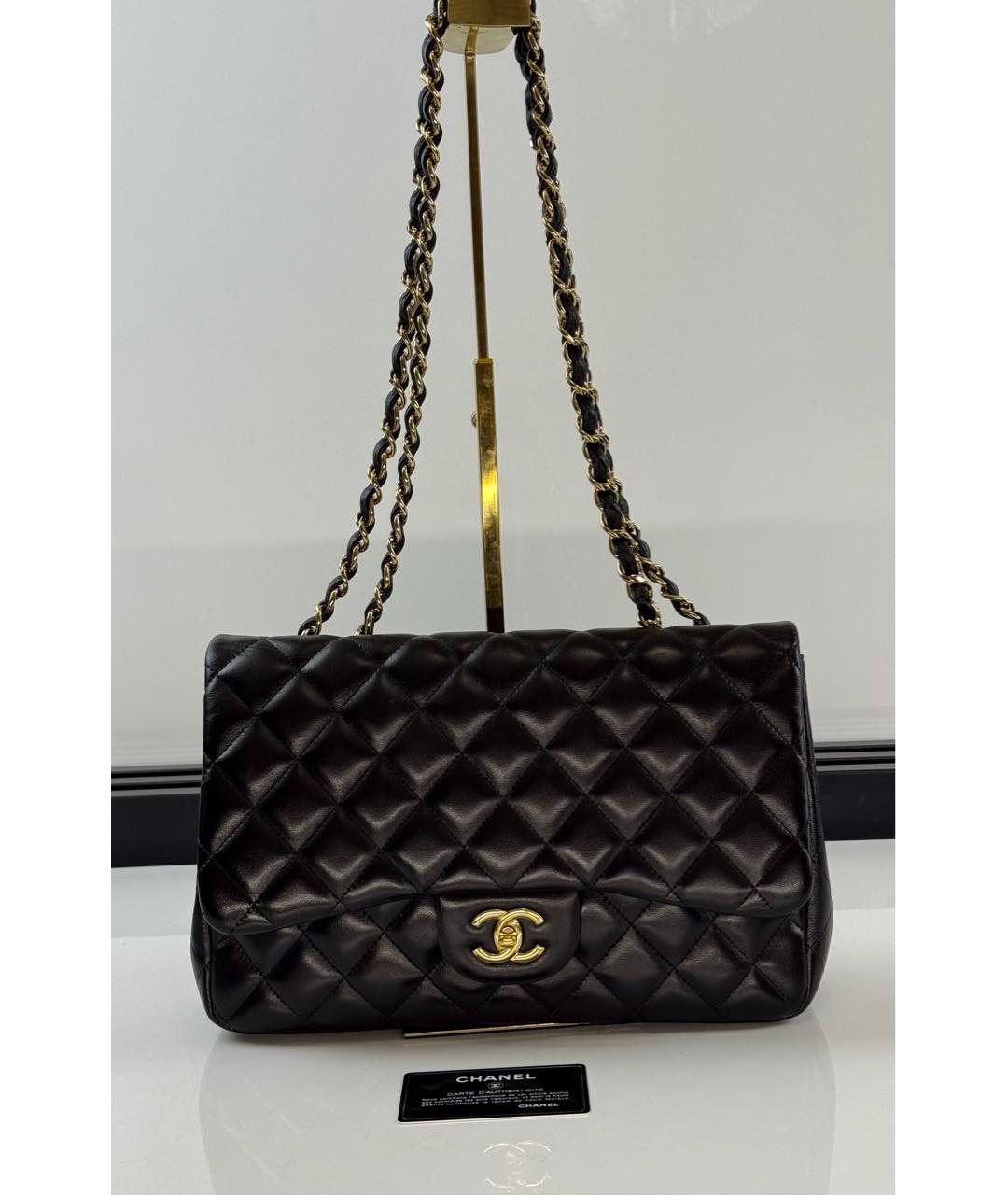 CHANEL Черная кожаная сумка через плечо, фото 8