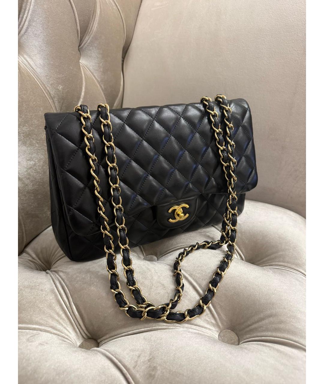 CHANEL Черная кожаная сумка через плечо, фото 2