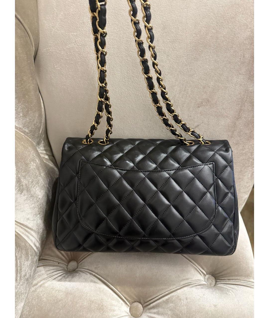 CHANEL Черная кожаная сумка через плечо, фото 3