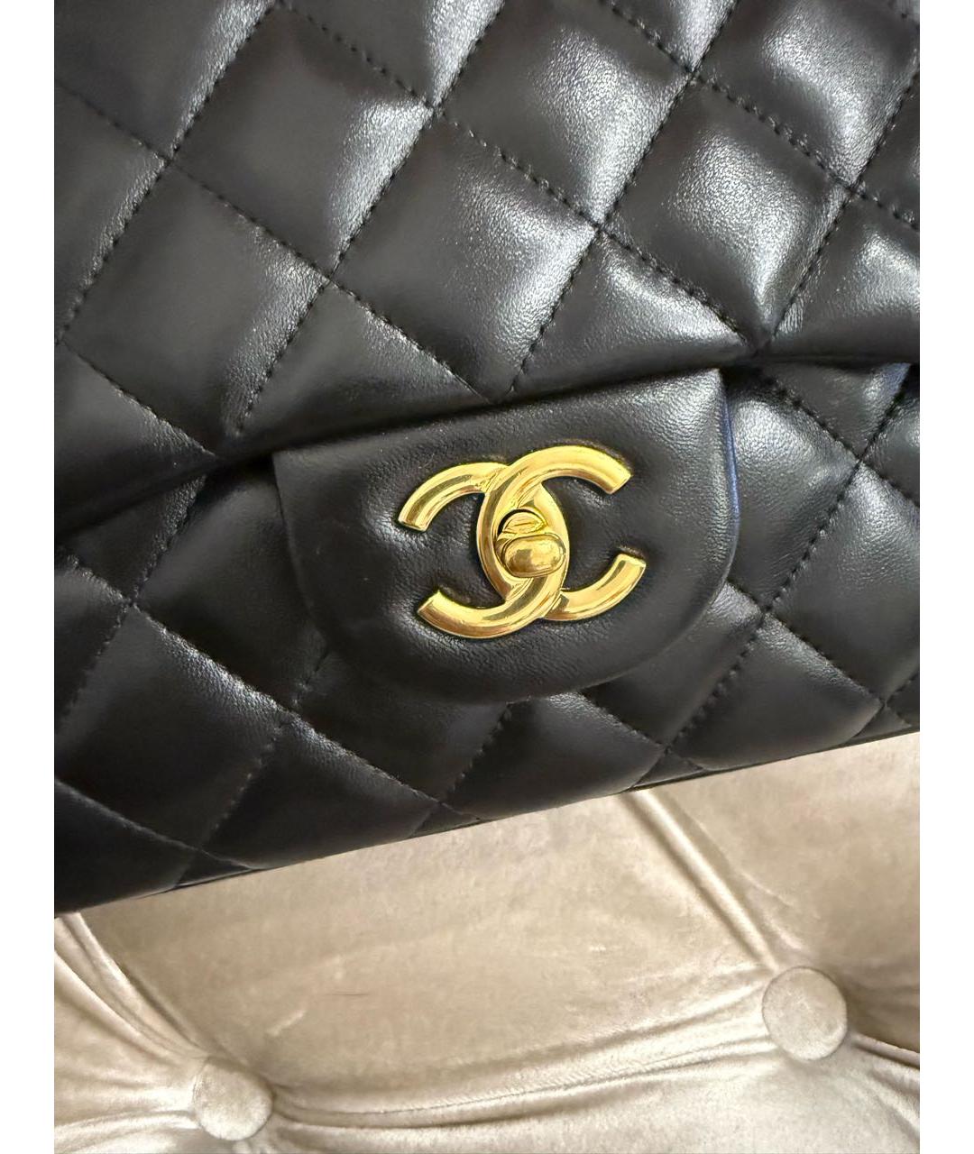 CHANEL Черная кожаная сумка через плечо, фото 5