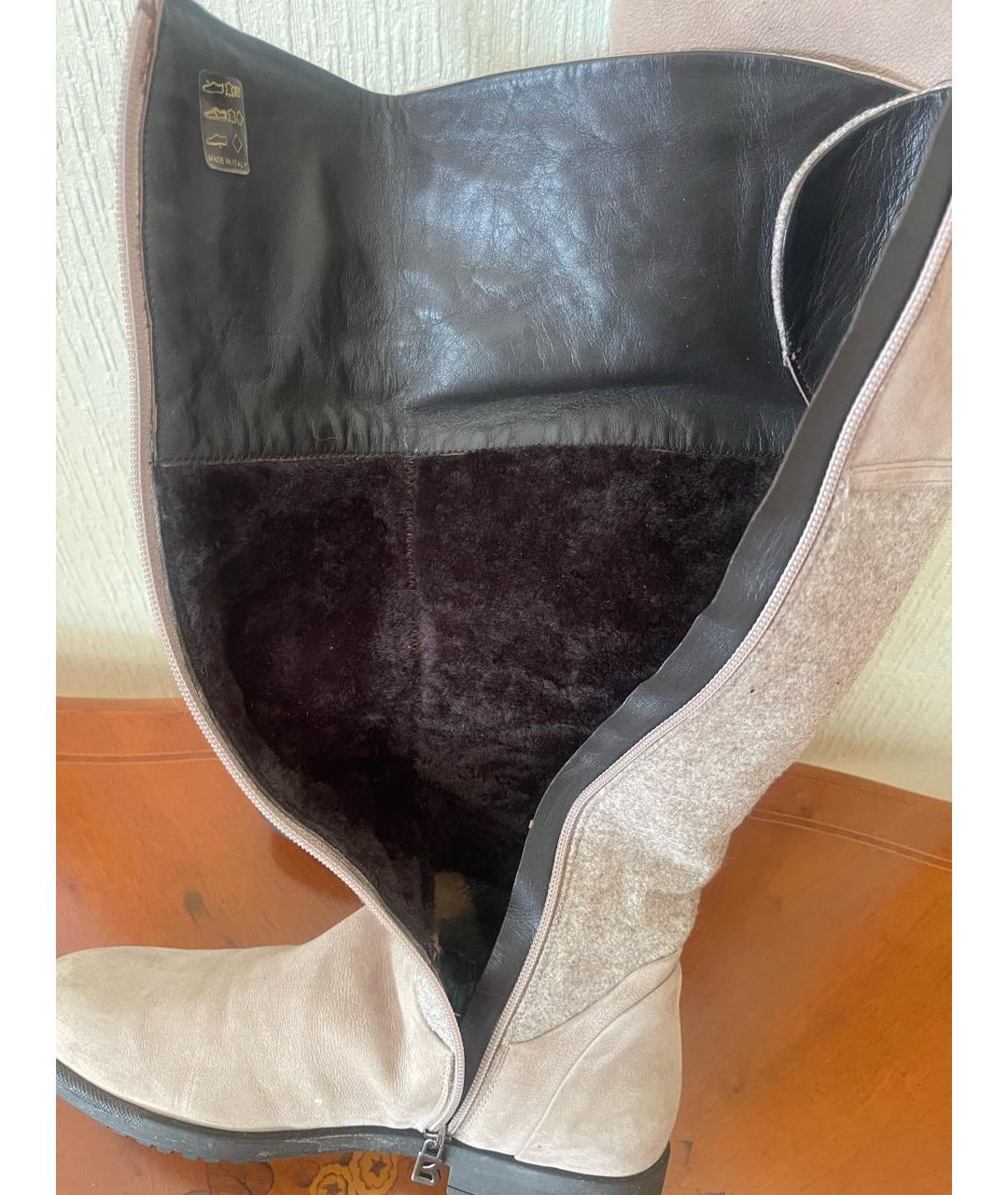 BOGNER Бежевые кожаные сапоги, фото 8