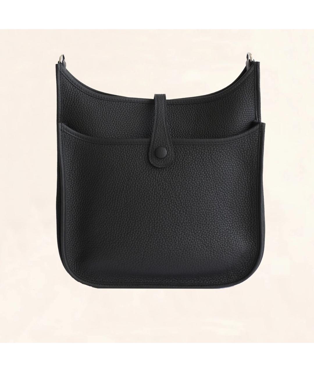 HERMES Черная кожаная сумка через плечо, фото 2