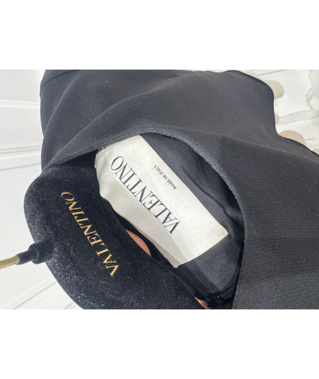 VALENTINO Черное шелковое вечернее платье, фото 3