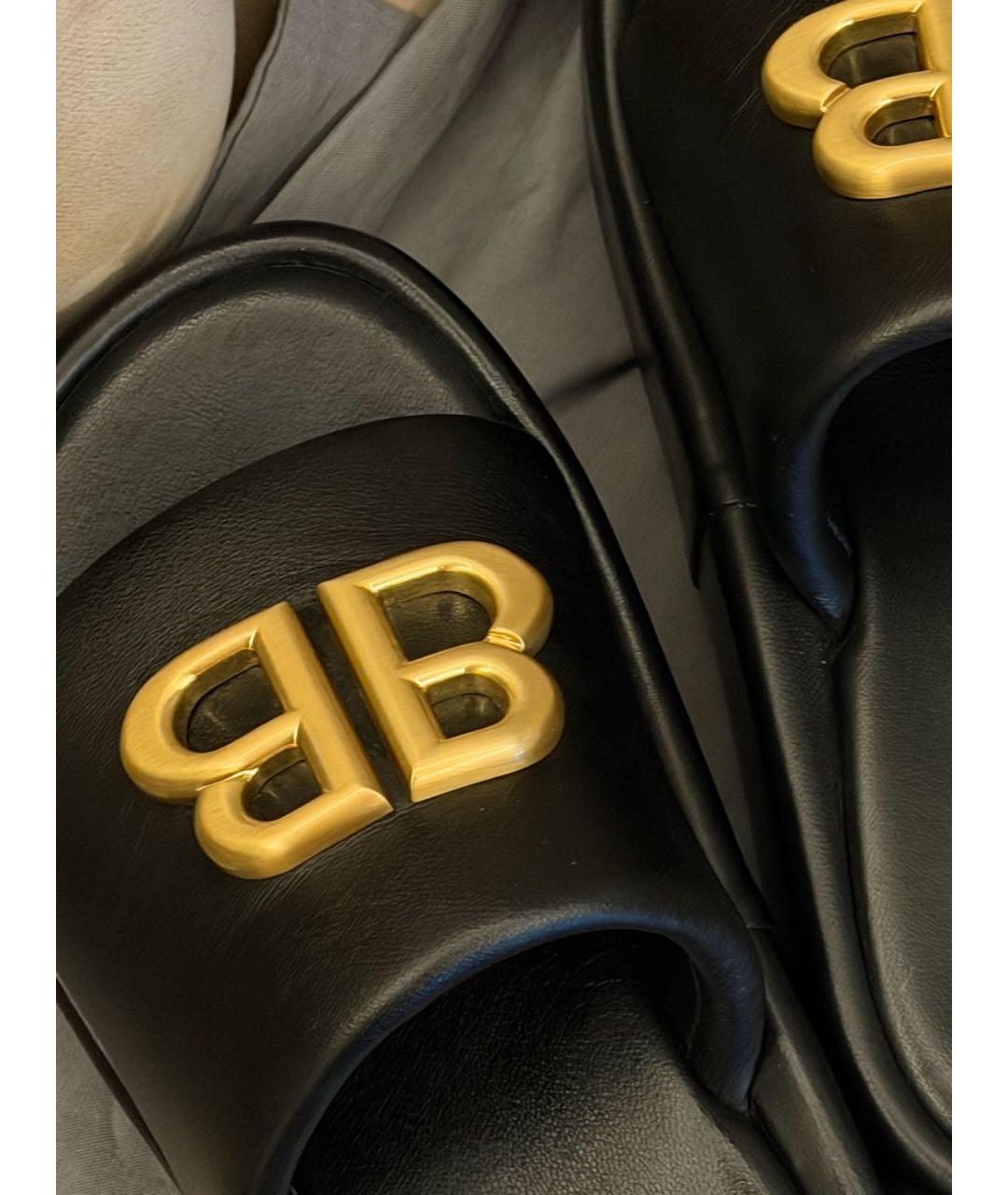 BALENCIAGA Черные кожаные сандалии, фото 6