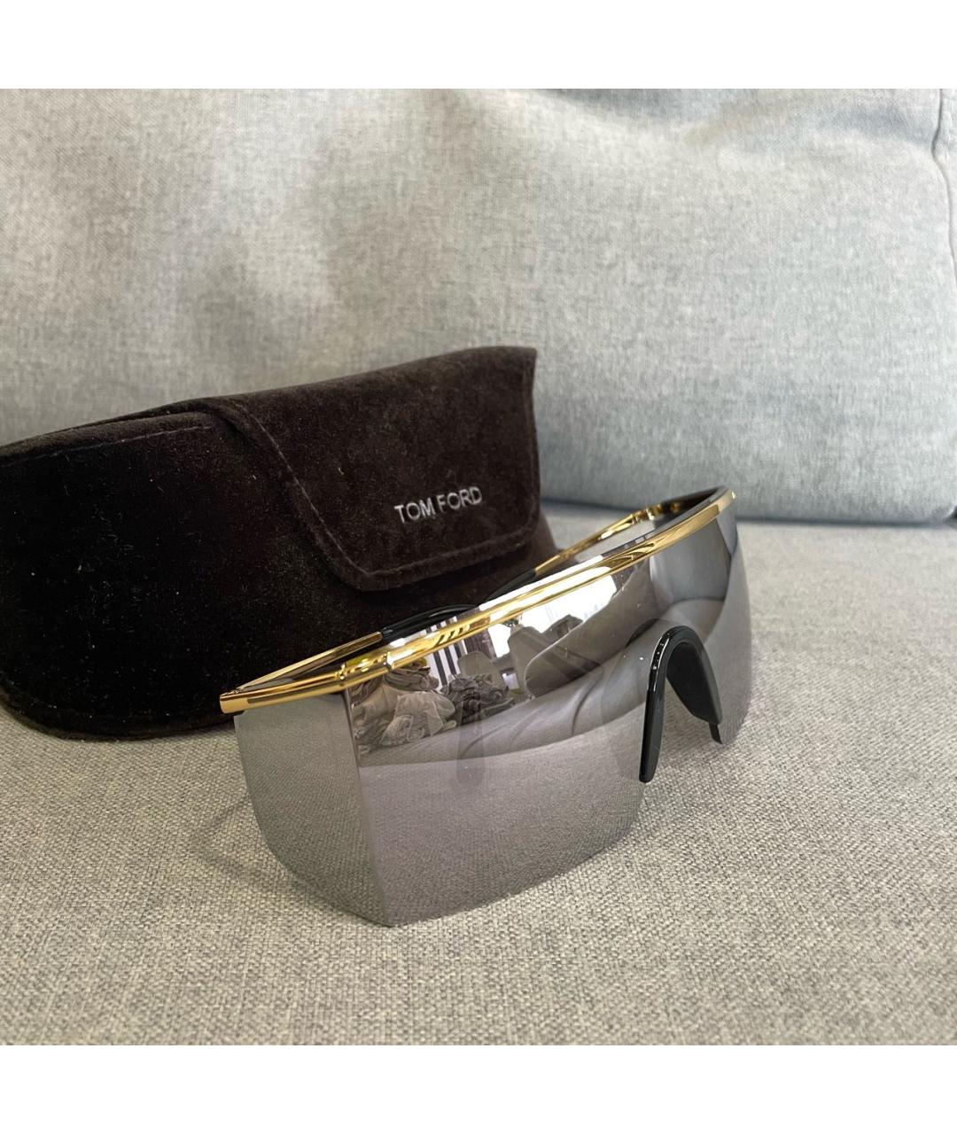 TOM FORD Серебряные металлические солнцезащитные очки, фото 5
