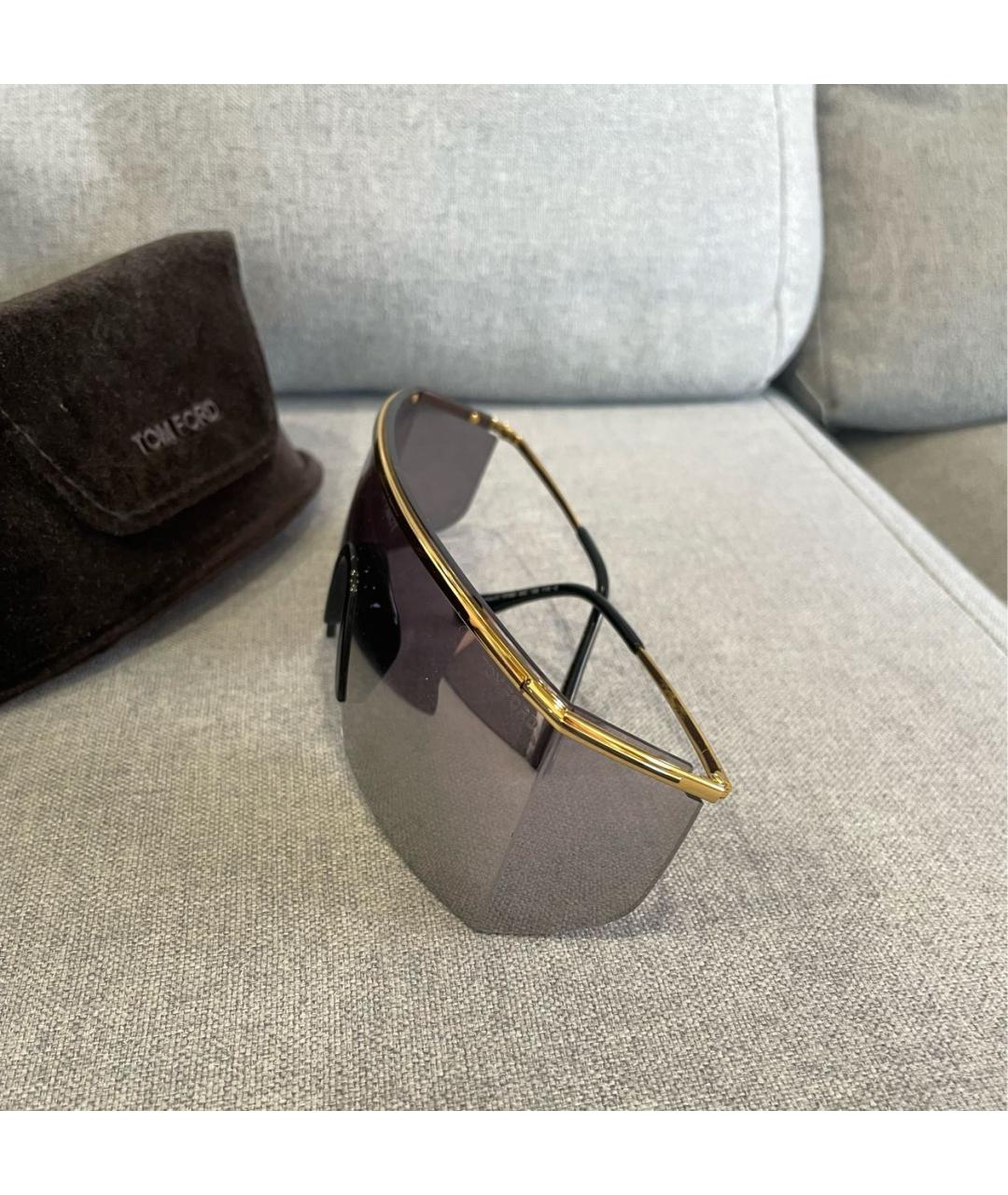 TOM FORD Серебряные металлические солнцезащитные очки, фото 2