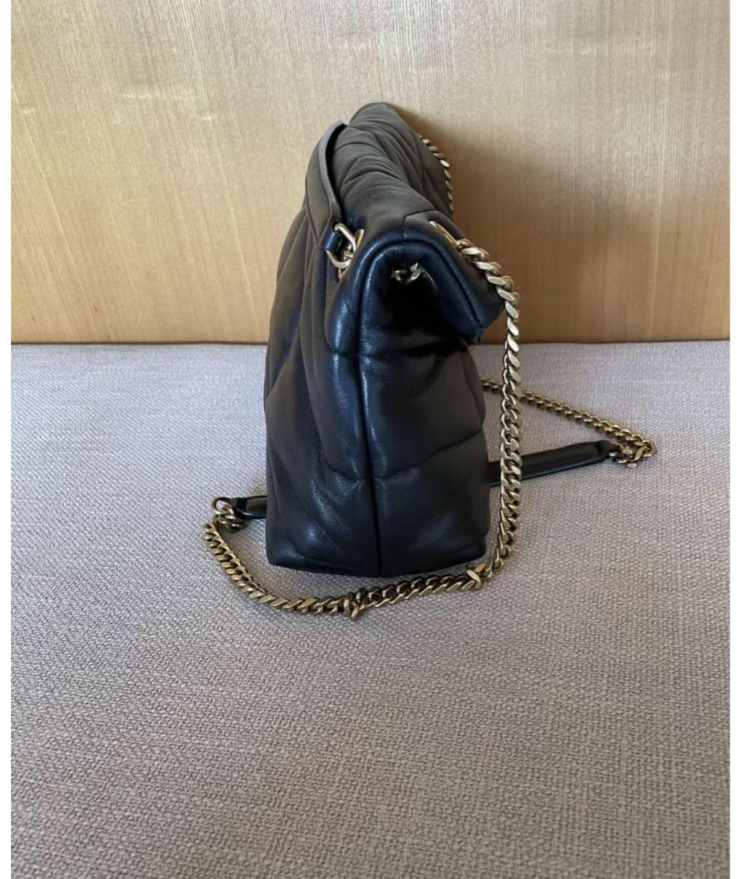 SAINT LAURENT Черная кожаная сумка через плечо, фото 3