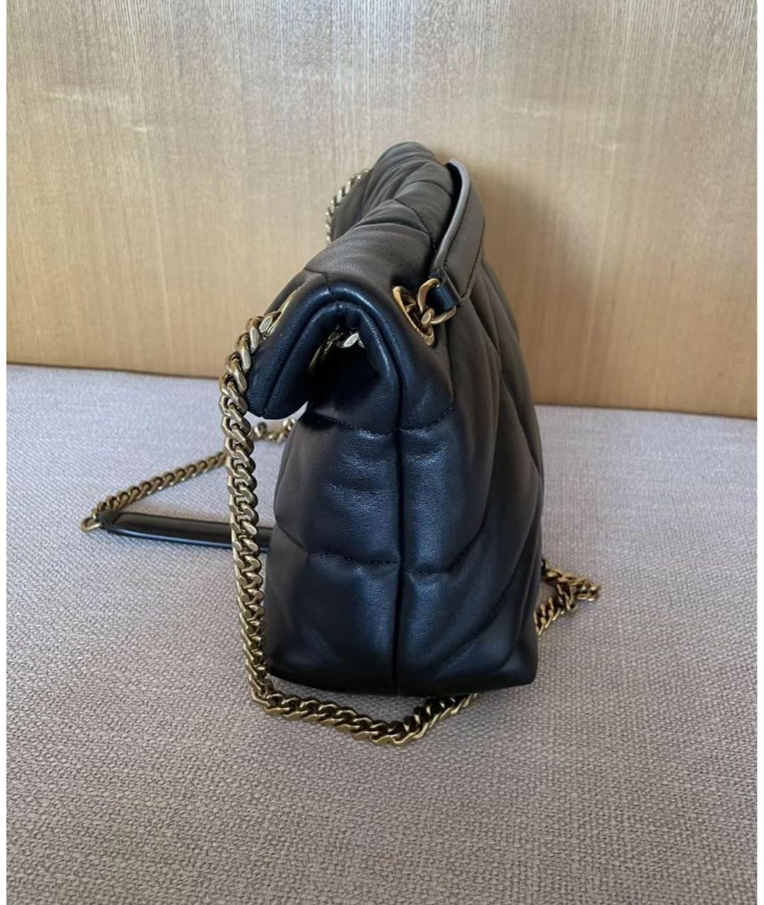 SAINT LAURENT Черная кожаная сумка через плечо, фото 4