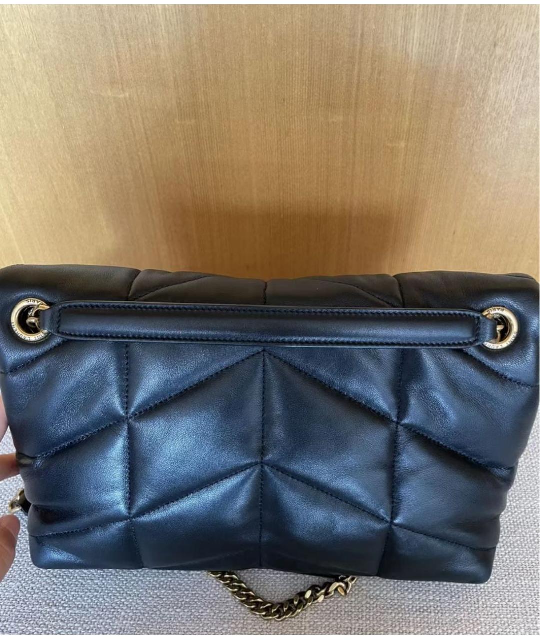 SAINT LAURENT Черная кожаная сумка через плечо, фото 2