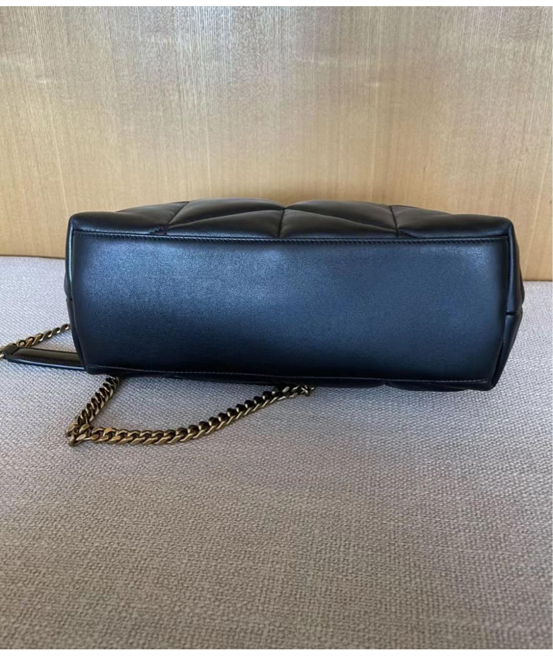 SAINT LAURENT Черная кожаная сумка через плечо, фото 5