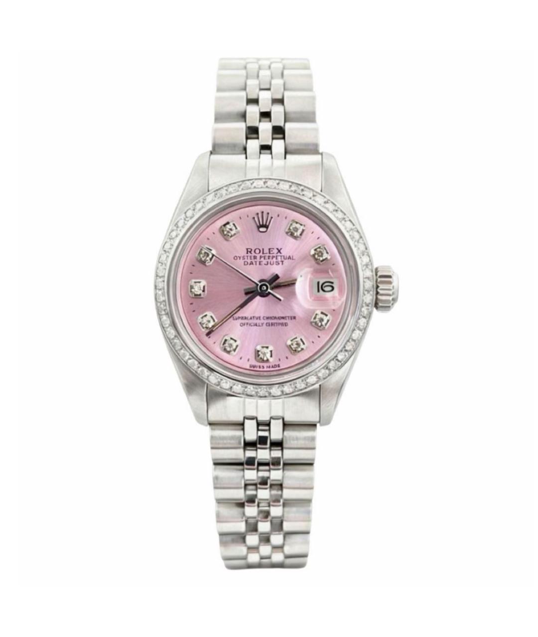 ROLEX Розовые металлические часы, фото 9