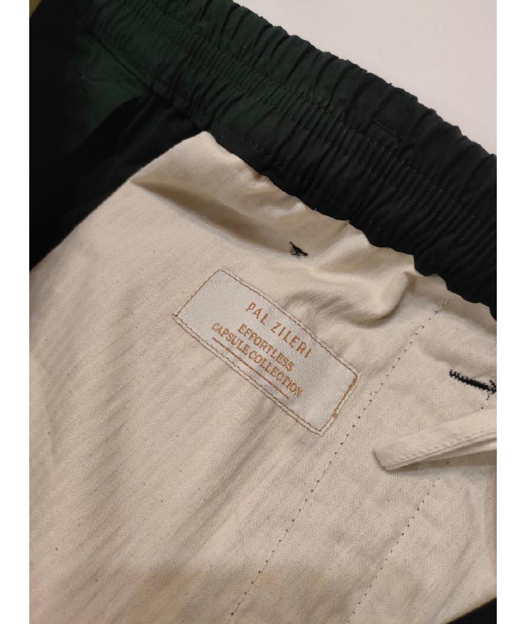 PAL ZILERI Черные хлопковые повседневные брюки, фото 5