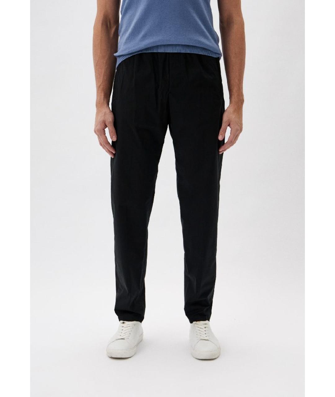 PAL ZILERI Черные хлопковые повседневные брюки, фото 7