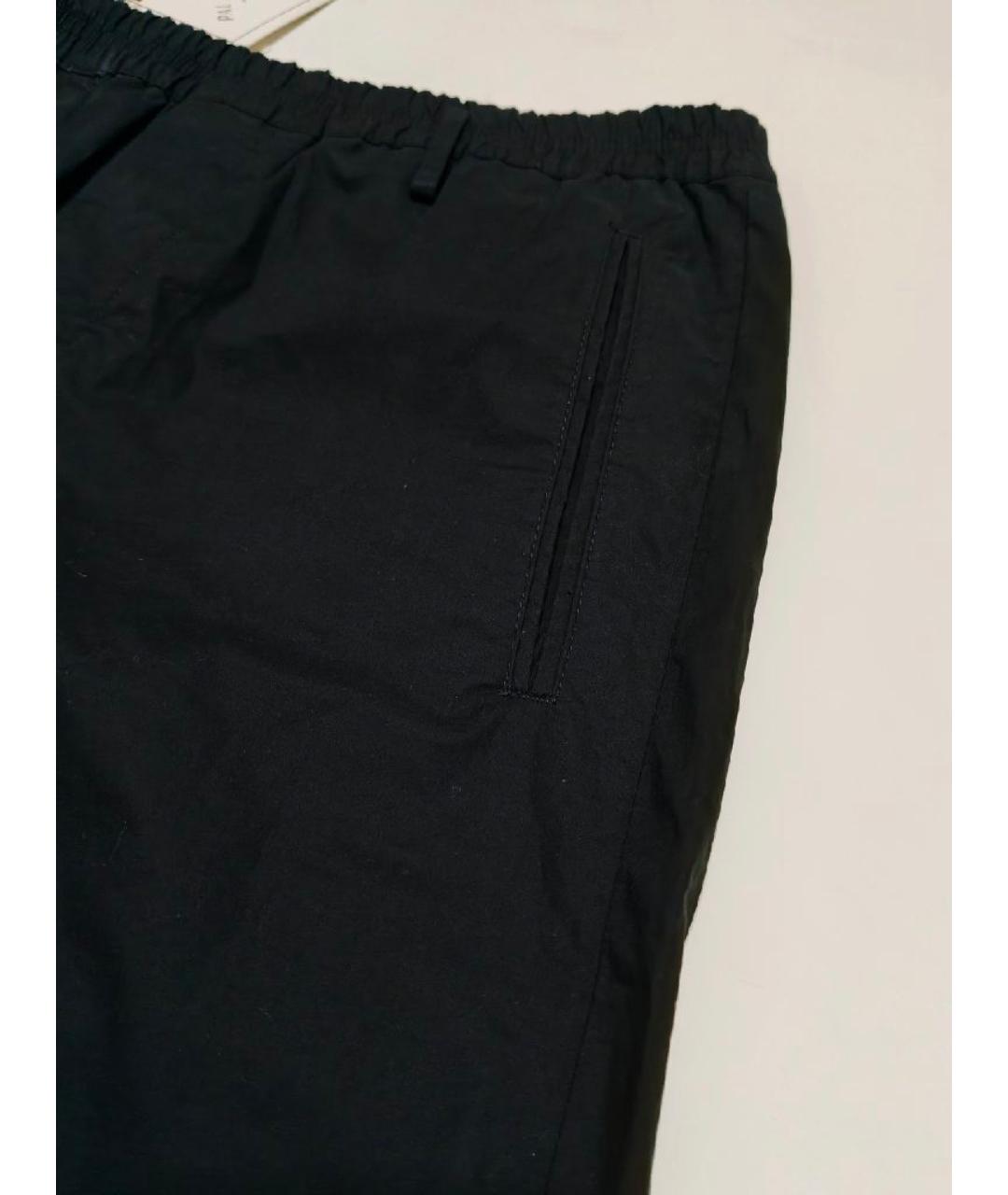 PAL ZILERI Черные хлопковые повседневные брюки, фото 3